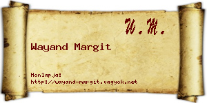 Wayand Margit névjegykártya