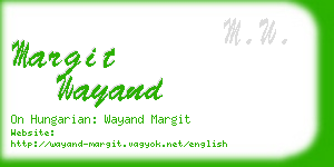 margit wayand business card